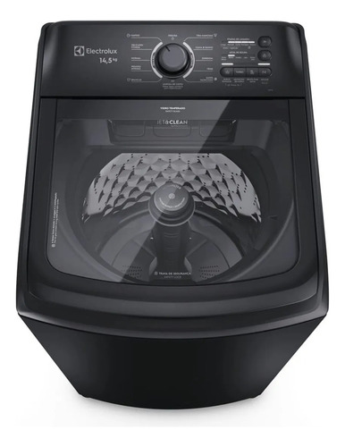 Máquina de Lavar Electrolux 14,5kg Preta Efficient Cesto Inox, Jet&Clean e Filtro Fiapos (LEP15)