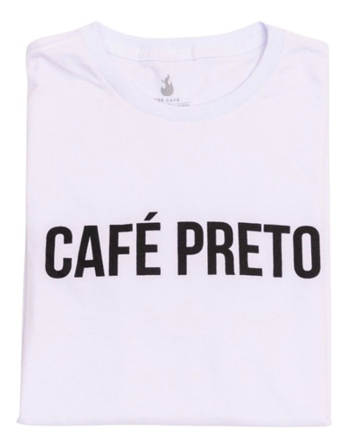 Imagem 1 de 7 de Camiseta Café Preto - 100% Algodão - Unissex 