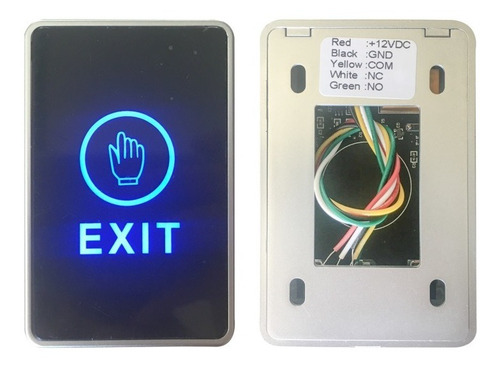 Botón Pulsador Touch Con Luz Y Caja Control De Acceso