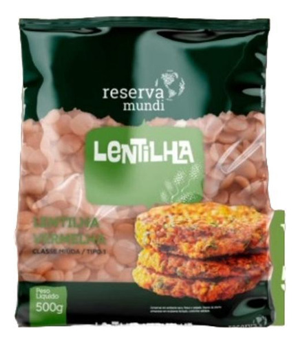 Lentilha Vermelha Sem Glúten Reserva Mundi 500g