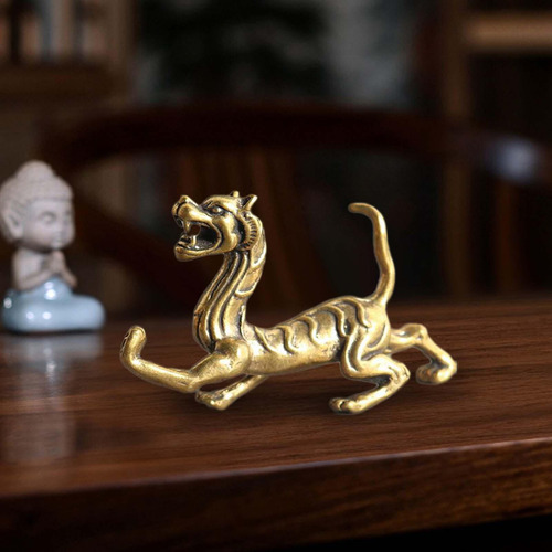 2 Estatua De Latón Feng Shui, Escultura China En Miniatura