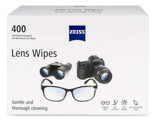 Toallitas De Alcohol Zeiss 400 Unidades Para Gafas