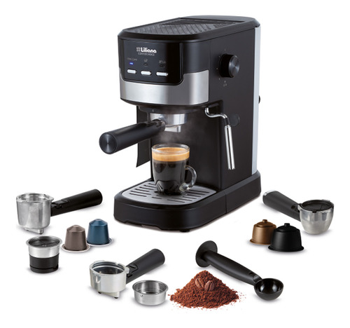 Cafetera Liliana Ac980 Express Dual Coffeechoice Negro 1200w