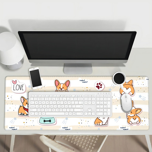 Pad De Escritorio Antideslizante Bordes Reforzados Corgis