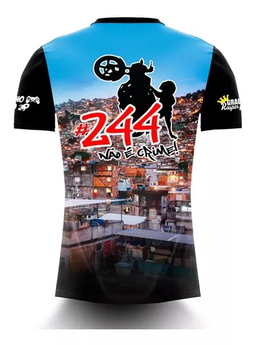 Camisa Camiseta 244 Não É Crime Grau É Arte Moto É Vida