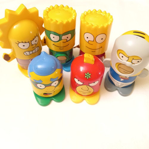 Los Simpson Super Heroes Coleccion Burger King Impecables!!