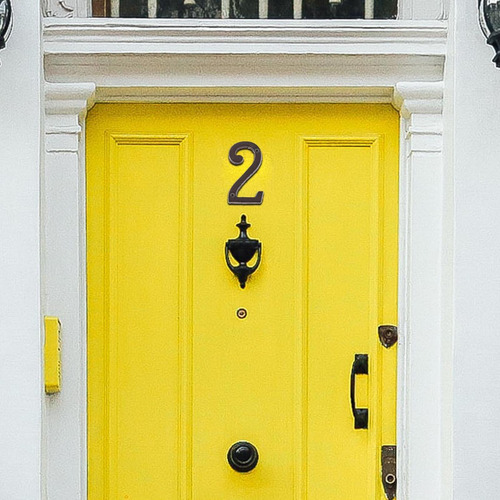 Placa De Señal De Número De Puerta 5 Piezas