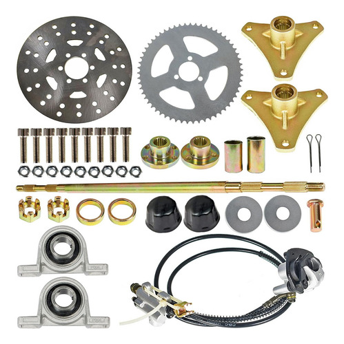 Kit De Eje Trasero Bricolaje Go Kart Atv Quad Buggy