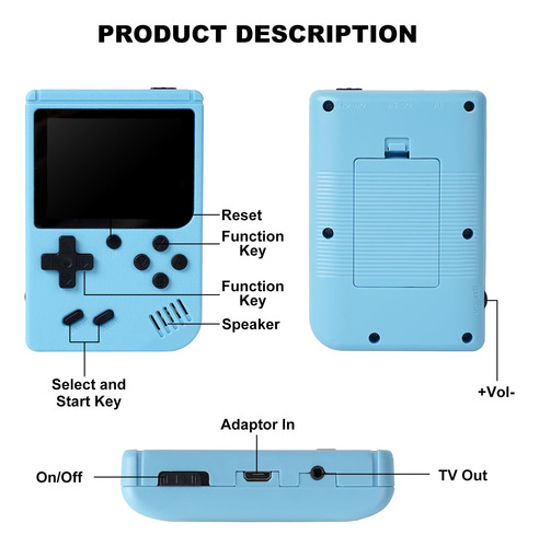 Consol De Juegos De Rompecabezas De Tv Retropara Niños400en1