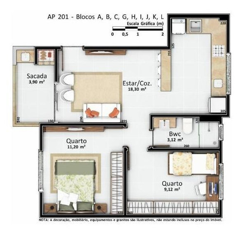 Apartamento Em Vargem Pequena, Florianópolis/sc De 57m² 2 Quartos À Venda Por R$ 260.000,00 - Ap703930