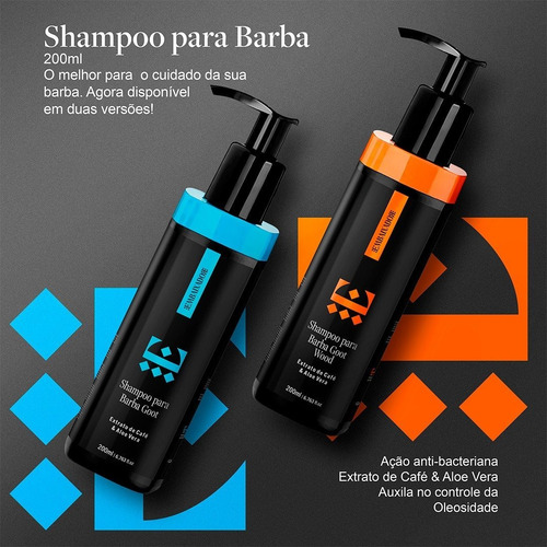 Kit 03 Shampoo Para Barba Goot Wood Embaixador 200ml