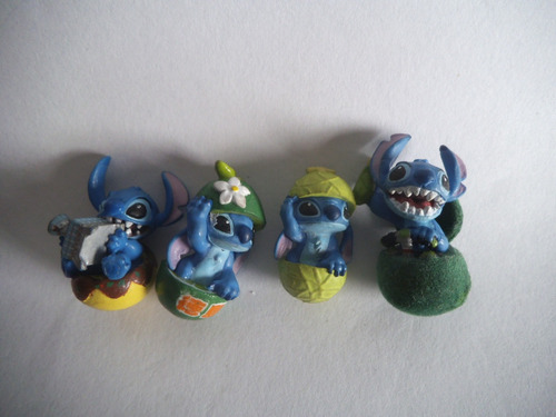 4 Mini Figuras Stitch Lilo Y Stitch Disney