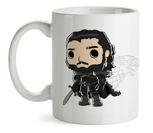 Mug Jon Snow Game Of Thrones Tipo Pop