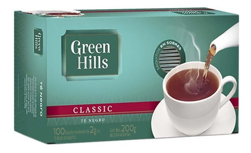 Te Green Hills Clasico 100 Saquitos 2 Grs Pack 5 Unid