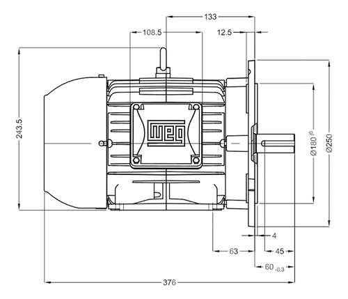 Motor Elétrico Weg 5cv 220/380v 2 Polos Alta Rotação 3 Fases