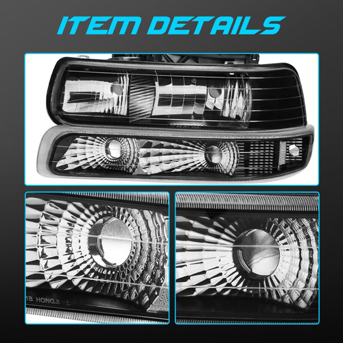 Conjunto De Faros Delanteros Kuiperauto Compatible Con Chevr