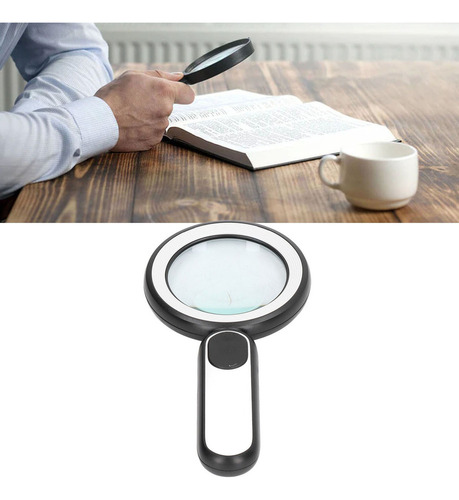 Lupa 20x Óptica Con 21-luz Led Interruptor Táctil Carga Usb