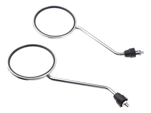 Imagen 5 de 9 de Par Espejo Retrovisor Accesorio Circular Para Moto Crucero