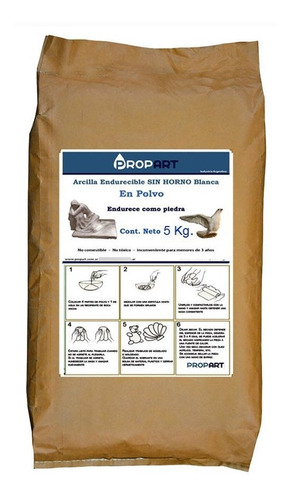 Arcilla Blanca Endurecible Sin Horno En Polvo X 5 Kg