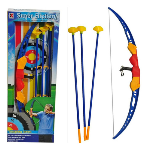 Arco Y Flecha Infantil Con Sopapa Juguete Con 3 Flechas