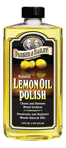 Parker & Bailey - Esmalte De Aceite De Limon Natural, 16 Onz