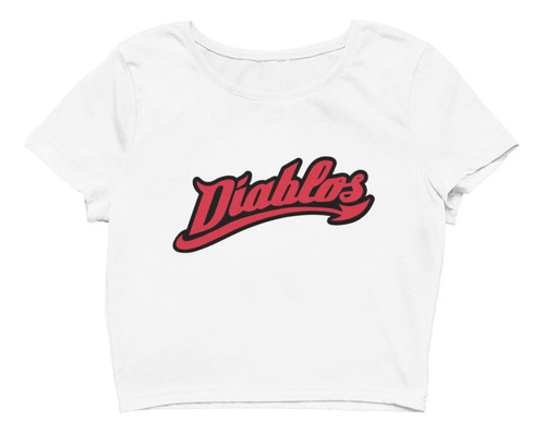 Playera Crop Top De Los Diablos Rojos Del México Logo