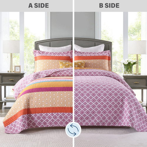 Set De Colcha Perhom Boho King Size - 100% Algodón