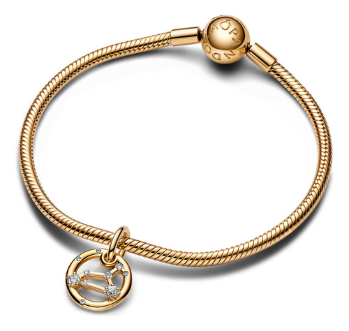 Charm Colgante Del Zodiaco Leo Baño En Oro Color Dorado