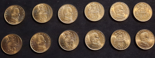 12 Monedas De 50 Centésimos Chile