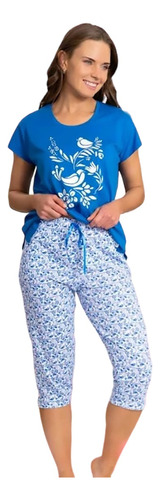 Pijama Mujer Algodon, 2 Piezas, Primavera Verano 2024
