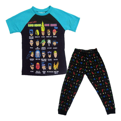 Pijama Niño Intantil Justice League Rojo/azul