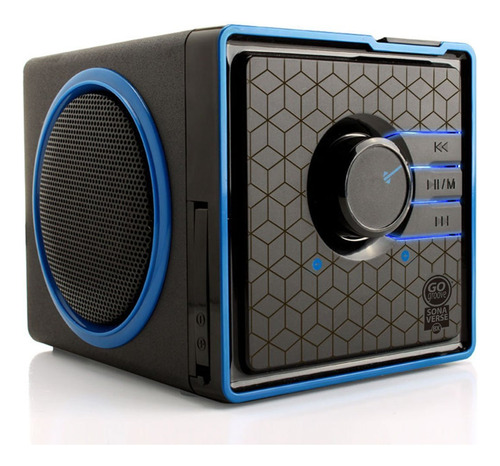 Gogroove Sonaverse Bx - Altavoz Portátil Con Cable Y Repro. Color Cableado - Azul