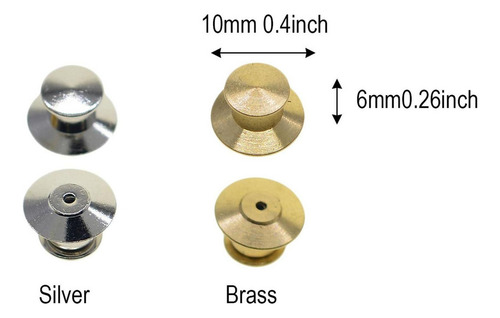 - W Para 24x Segurança Metal Pin Backs Travando Pin Keepers