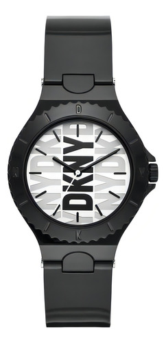 Reloj Mujer Dkny Chambers Analogo Poli Ne Color De La Correa Negro