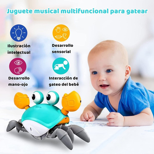 Juguetes Para Bebé De Cangrejo Con Música Función De Sensor