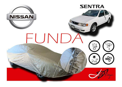 Funda Cubierta Lona Afelpada Cubre Nissan Sentra 1996-2000.