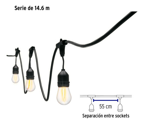 Serie De 24 Luces Led Exterior 24 W 14.6 M Volteck 49991