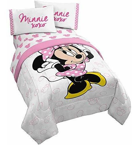 Disney Minnie Mouse Xoxo Juego De Cama Doble De 5 Piezas Inc