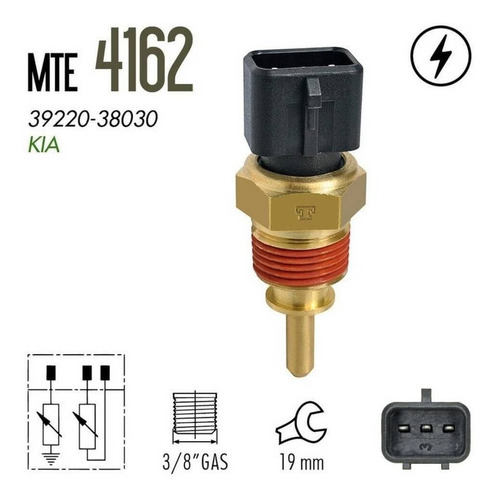 Sensor Temperatura Tucson Hb20 I30 Cerato Picanto Mte 4162