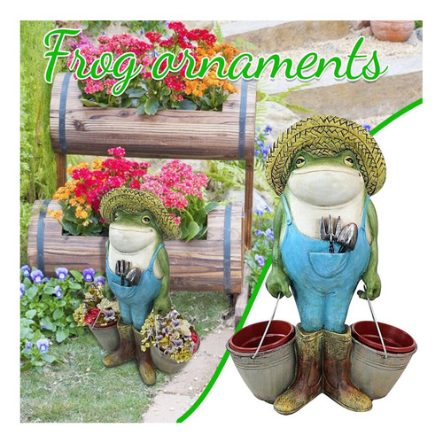 . Gift Ornamentos Engraçados Sapos Estátua Jardim Dois Tons