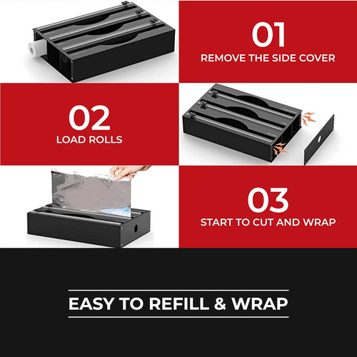Tendeas Organizador De Papel De Aluminio Acrílico Y Envolta