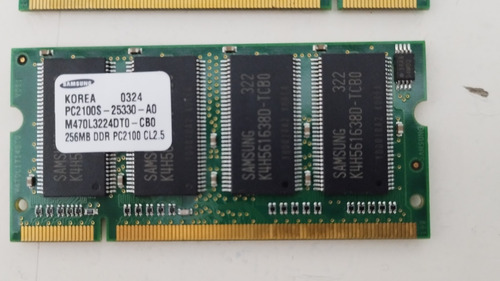 Memória Pc2100s 256mb Ddr Samsung Korea 0324 Notebook (Usado)