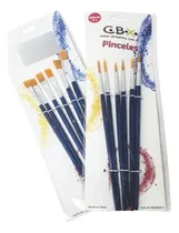 Comprar Set De Pinceles Sinteticos Cbx X 12 - 6 Chatos + 6 Redondos 