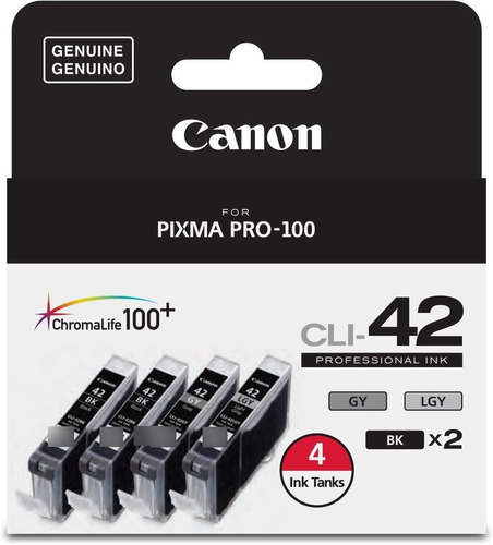 Canon Cli-42 Chromalife Value Pack  2 Foto Negro  1 Gris Y 1