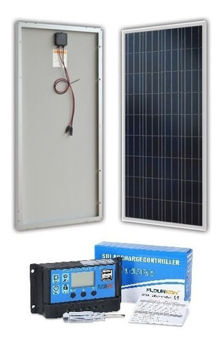 Kit Panel Solar Policristalino 12v 150w + Controlador Carga