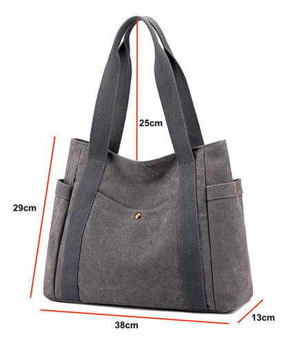 Bolsa Feminina De Ombro Em Lona De Algodão