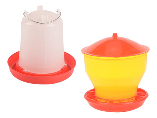 Comedero Para Pollos Y Dispensador De Agua, Barril Con Tapa