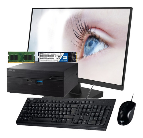 Mini Pc Asus Pn41 N4500 250gb 8gb Monitor Teclado Mouse P