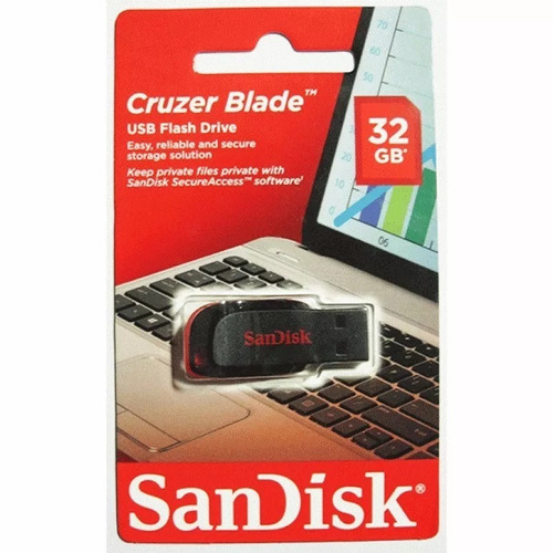 Pen Drive Sandisk 32gb Cruzer Blade Frete Grátis