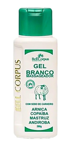 Kit 6 Gel Branco Com Sebo De Carneiro Corporal
